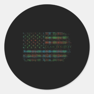 Adesivo Clan Macduff Caçando Bandeira Escocesa De Tartan E