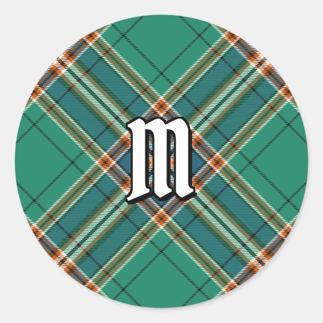 Adesivo Clan MacFarlane Caça Antigo Tartan (Frente)