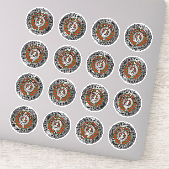 Adesivo Clan MacFie Crest & Tartan Knot (Detalhe)