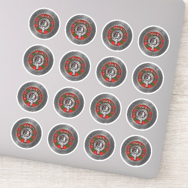 Adesivo Clan MacKinnon Crest & Tartan Knot Sticker (Detalhe)