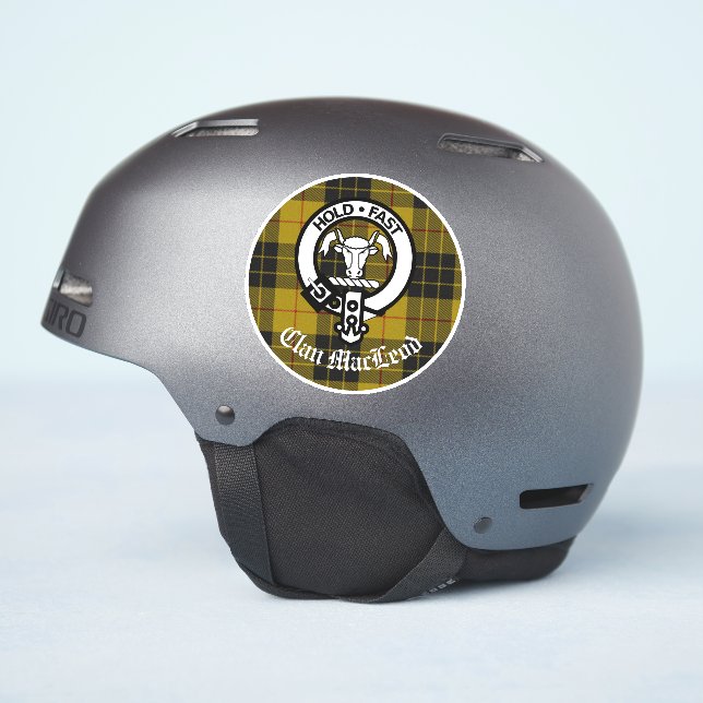 Adesivo Clan MacLeod Crest Tartan Personalizado Vinil Deca (Lado do capacete)