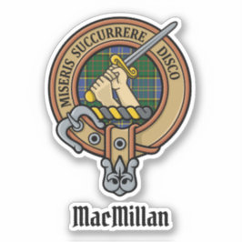 Adesivo Clan MacMillan Crest sobre caçar Tartan