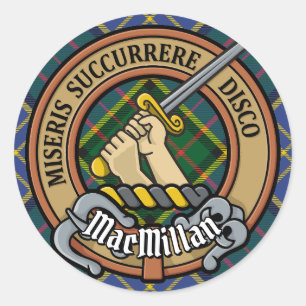 Adesivo Clan MacMillan Crest sobre caçar Tartan