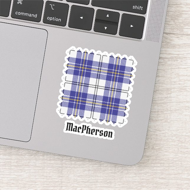 Adesivo Clan MacPherson Blue Dress Tartan Sticker (Detalhe)