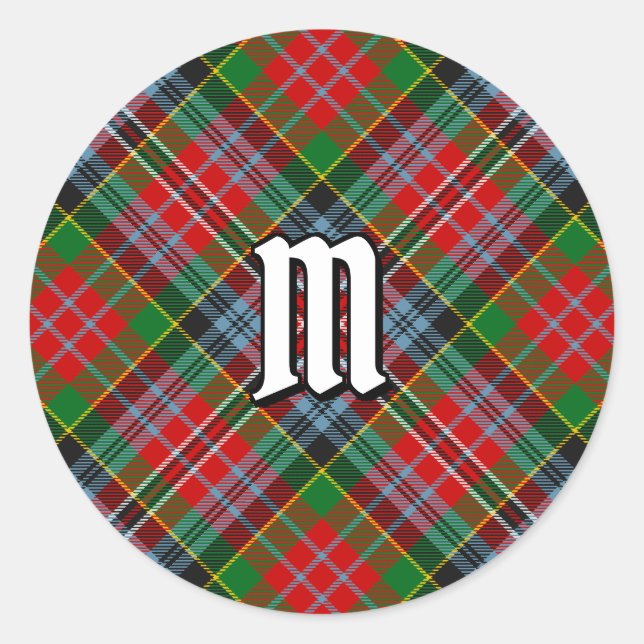 Adesivo Clan MacPherson Tartan Classic Round Sticker (Frente)