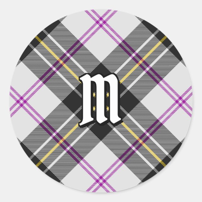 Adesivo Clan MacPherson Vestir Tartan Classic Round Sticke (Frente)