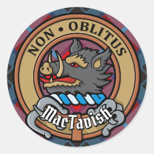Adesivo Clan MacTavish Crest sobre Tartan