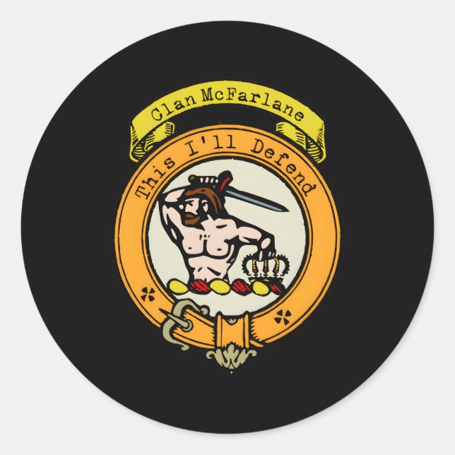 Adesivo Clan Mcfarlane Scottish Surname Crest (Frente)