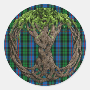 Adesivo Clan Morrison Tartan E Celta Árvore Da Vida