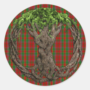 Adesivo Clan Munro Tartan E Árvore Celta Da Vida