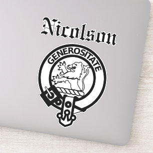 Adesivo Clan Nicolson Crest Crachá Large Sticker