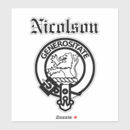 Adesivo Clan Nicolson Crest Crachá Large Sticker