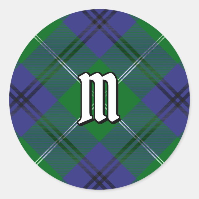 Adesivo Clan Oliphant Tartan Classic Round Sticker (Frente)