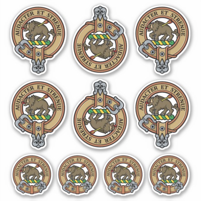 Adesivo Clan Pollock Crest Sticker Set (Frente)
