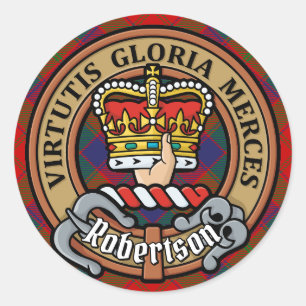 Adesivo Clan Robertson Crest sobre Tartan