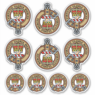 Adesivo Clan Robertson Crest Sticker Set