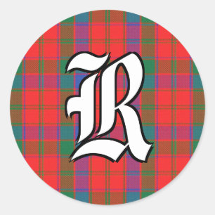Adesivo Clan Robertson Tartan Monograma Clássico