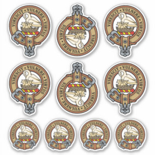 Adesivo Clan Stewart Crest Sticker Set