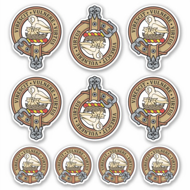 Adesivo Clan Stewart Crest Sticker Set (Frente)