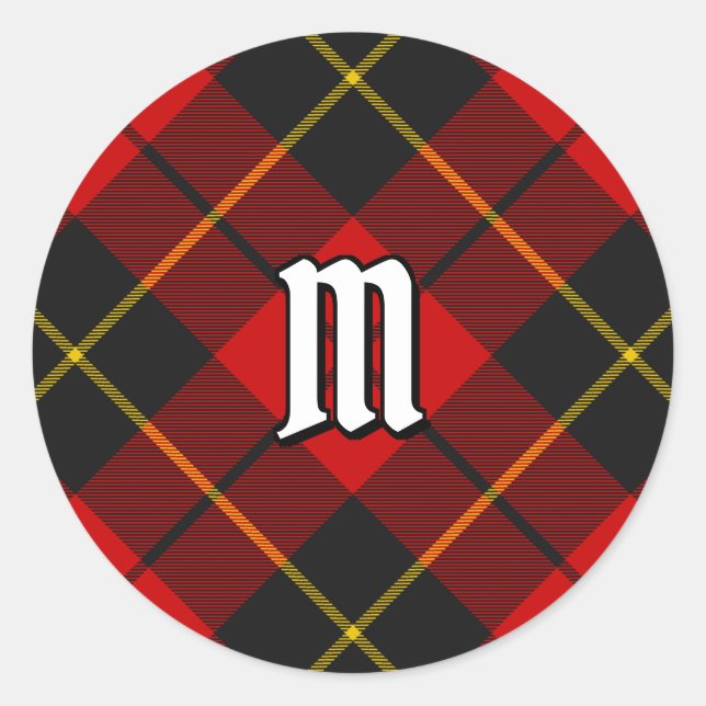 Adesivo Clan Wallace Tartan Classic Round Sticker (Frente)