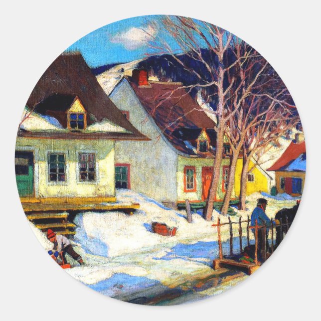 Adesivo Clarence Gagnon - Vila do Quebec (Frente)