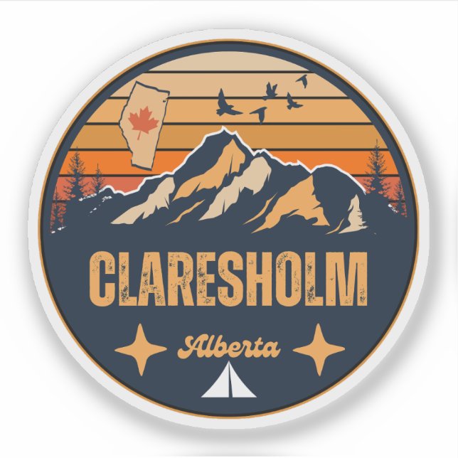 Adesivo Claresholm, Alberta (Frente)
