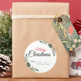 Adesivo Claretas para presentes de Natal Moderno