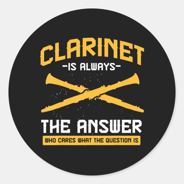 Adesivo Clarinet de Música para Banda de Marcação de Instr (Frente)