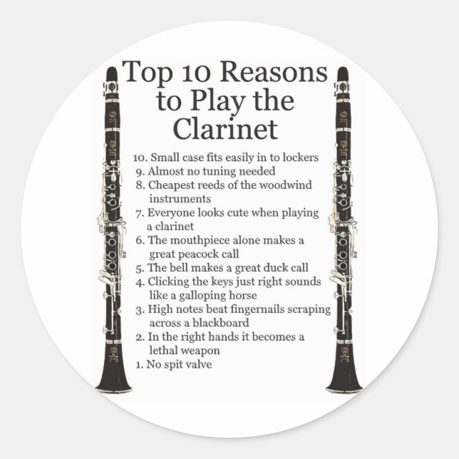 Adesivo Clarinet Top 10 (Frente)