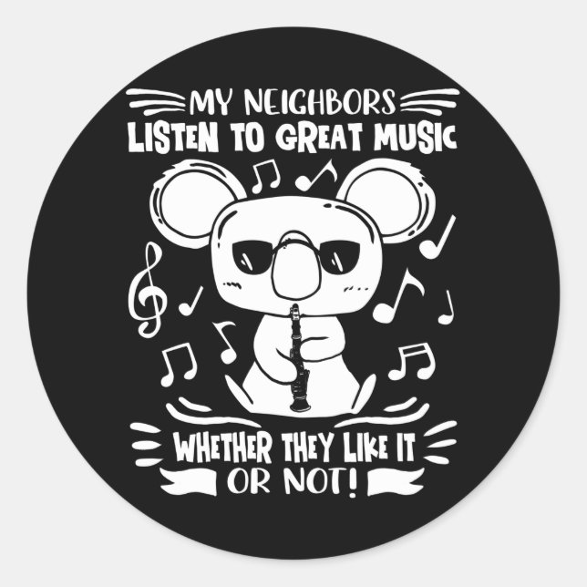 Adesivo Clarinets Player Clarinetista (Frente)