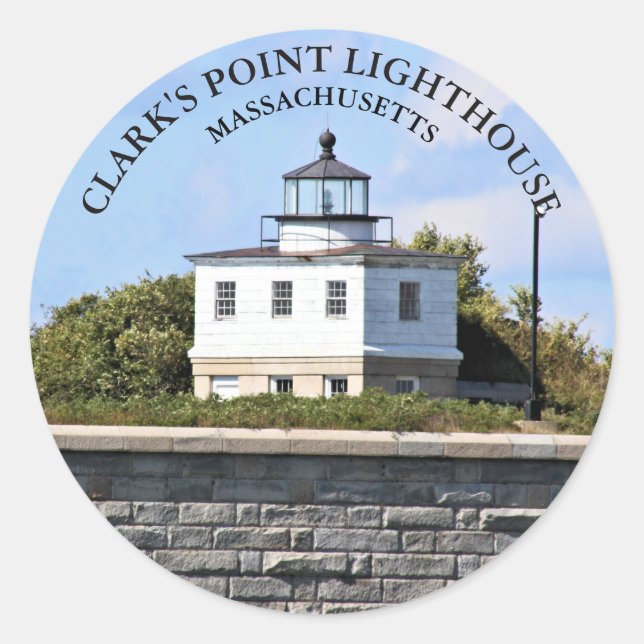 Adesivo Clarks Point Lighthouse Massachusetts Stickers (Frente)