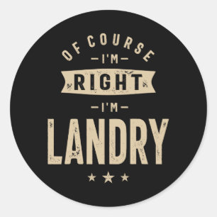Adesivo Claro que estou certo, sou Landry