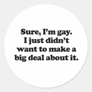 Adesivo Claro, sou gay