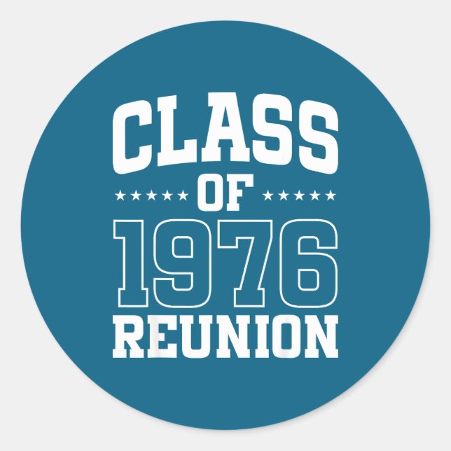 Adesivo Class 1976 Reunion 50 Alumni (Frente)