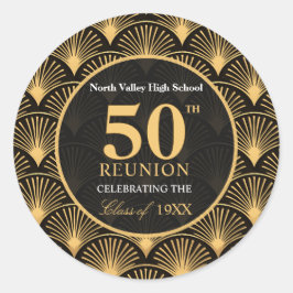 Adesivo Class of 1976 50th Reunion Round Favor Stickers