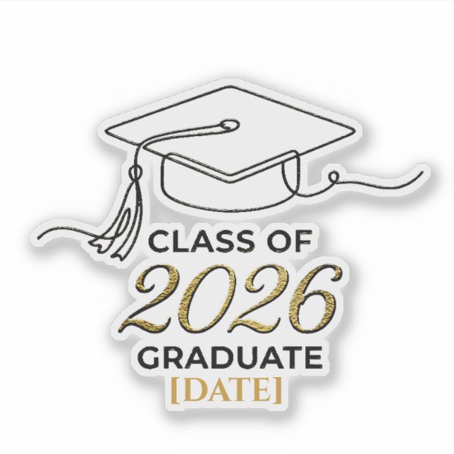 Adesivo Class of 2026 Graduation / Pegatina Personalizada (Frente)