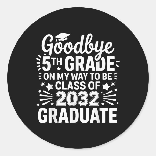 Adesivo Classe 5 De Adeus De 5 De 2032 (Frente)
