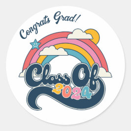 Adesivo Classe arco-íris de 2024 Envelope Seal Round Stick