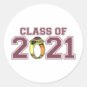 Adesivo Classe De Anel De Classe 2021 (Maroon)
