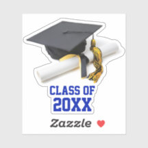 Classe de Boné de formatura e Dourada Azul e