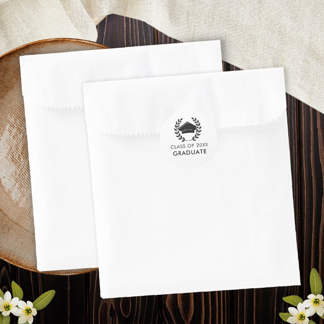 Adesivo Classe de Boné do Formando Moderno de Graduação 20 (Criador carregado)