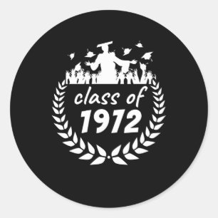 Adesivo classe de design de graduação ou reunião de 1972 p
