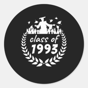 Adesivo classe de design de graduação ou reunião de 1993 p