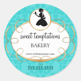Adesivo Classe de Embalagem de Cupcake e de Lady Silhouett