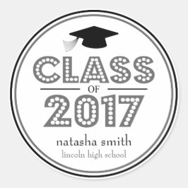 Adesivo Classe De Favor Da Graduação 2017 (Cinza/Preto)