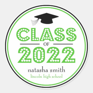 Adesivo Classe De Favor Da Graduação 2022 (Limão/Preto)