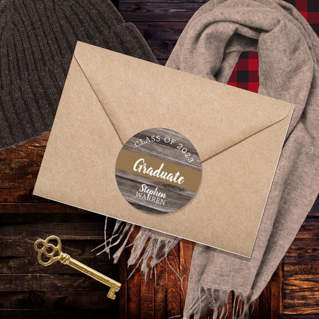 Adesivo Classe de Formando da Parede da Madeira Russa de 2 (Criador carregado)