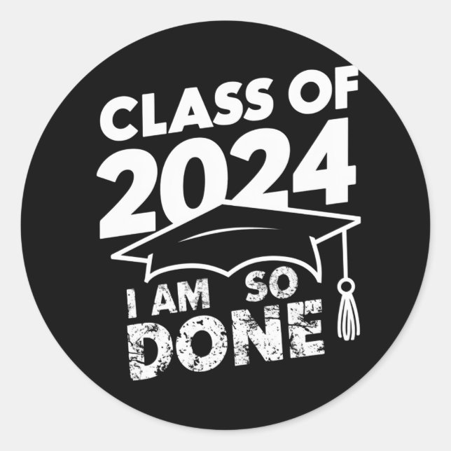 Adesivo Classe De Formando Funny De Graduação De 2024 (Frente)