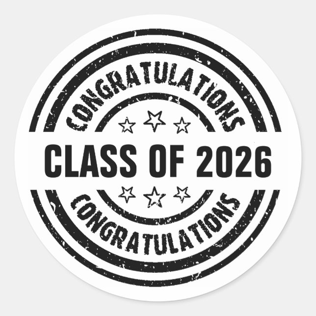 Adesivo Classe de graduação de 2026 (Frente)