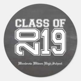 Adesivo Classe de Graduação de Variedades Chalkboard 2019